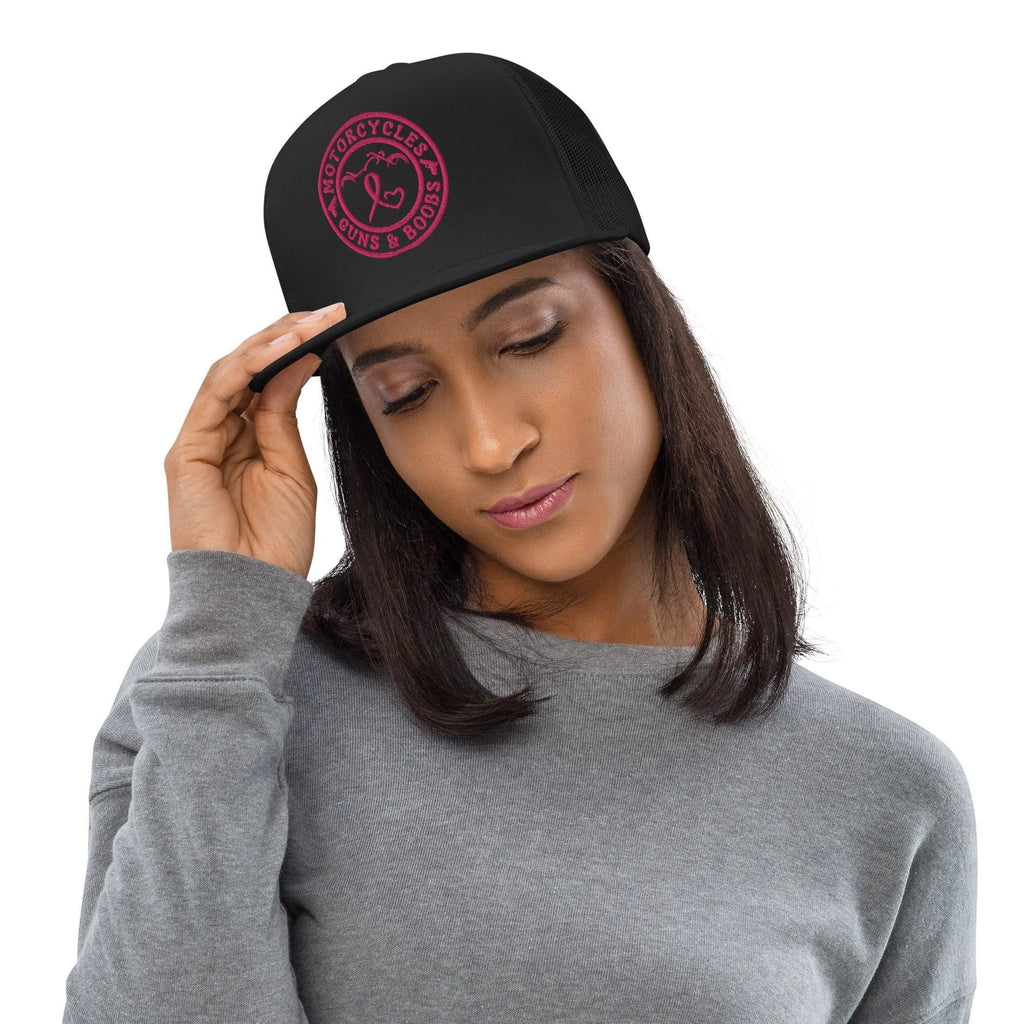 Motorcycles Guns & Boobs Trucker Cap -MGW Clothing