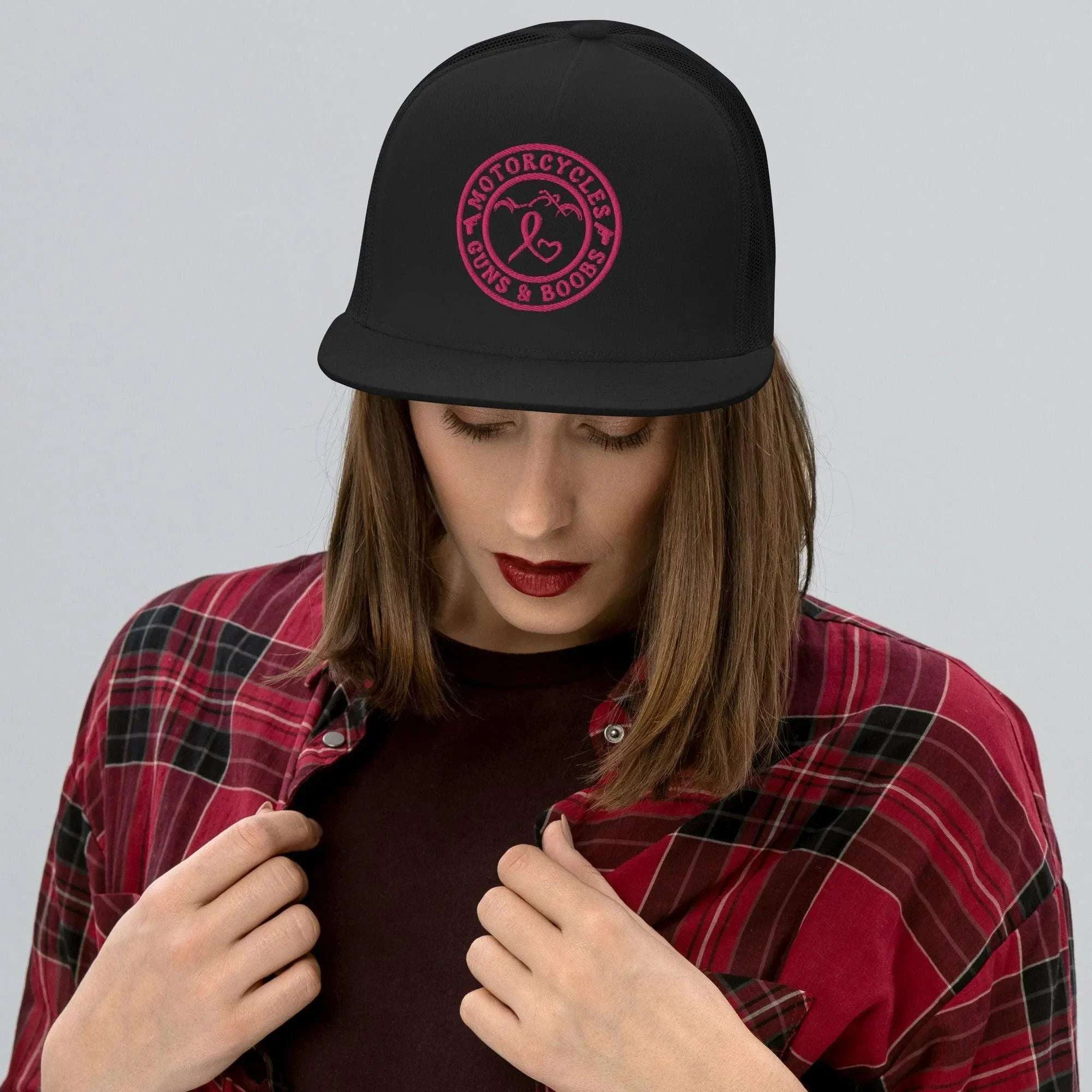 Motorcycles Guns & Boobs Trucker Cap -MGW Clothing