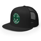 Motorcycles Guns And Weed Trucker Cap Round - MGW Clothing