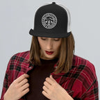 Motorcycles Guns And Bourbon Trucker Cap Round - MGW Clothing