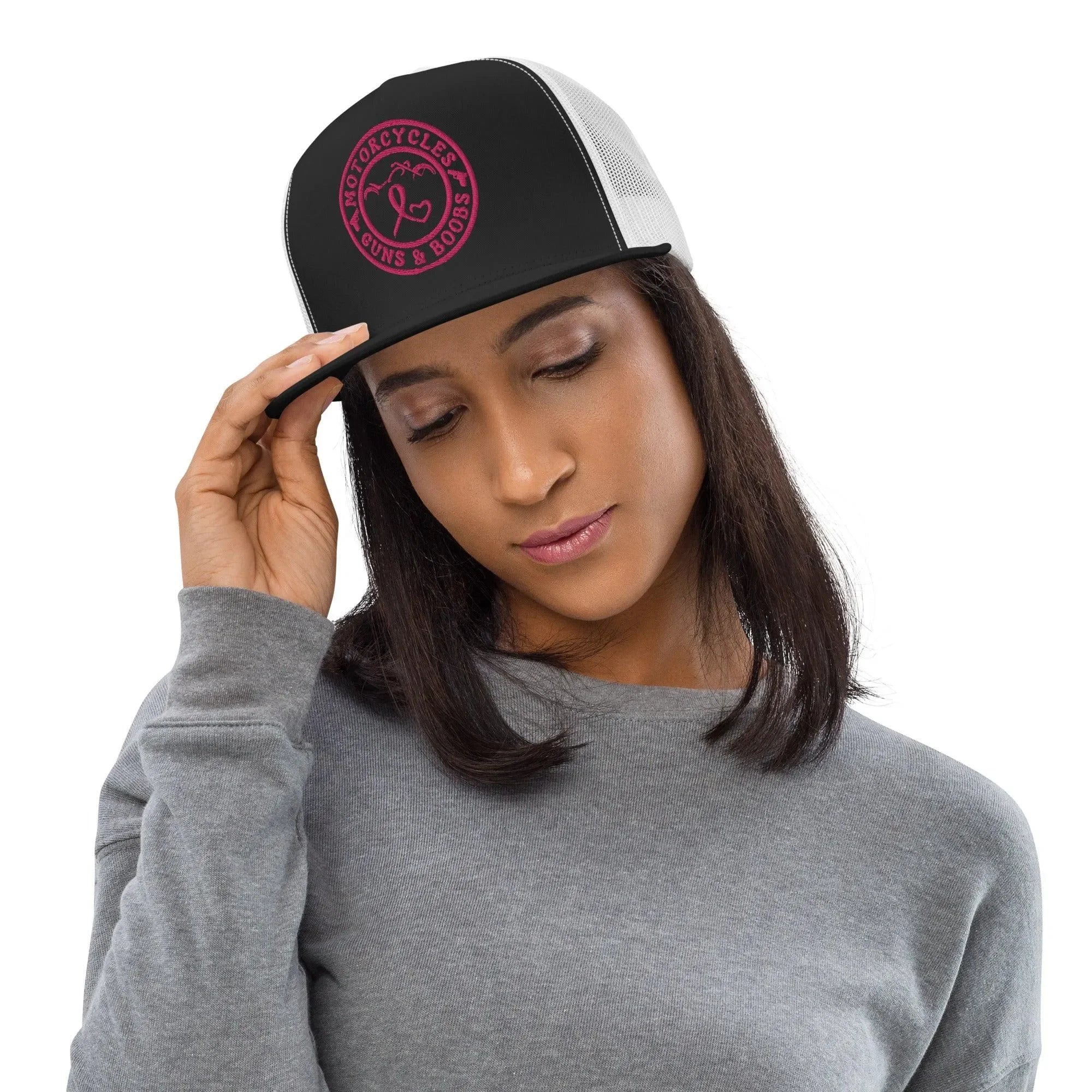 Motorcycles Guns & Boobs Trucker Cap -MGW Clothing