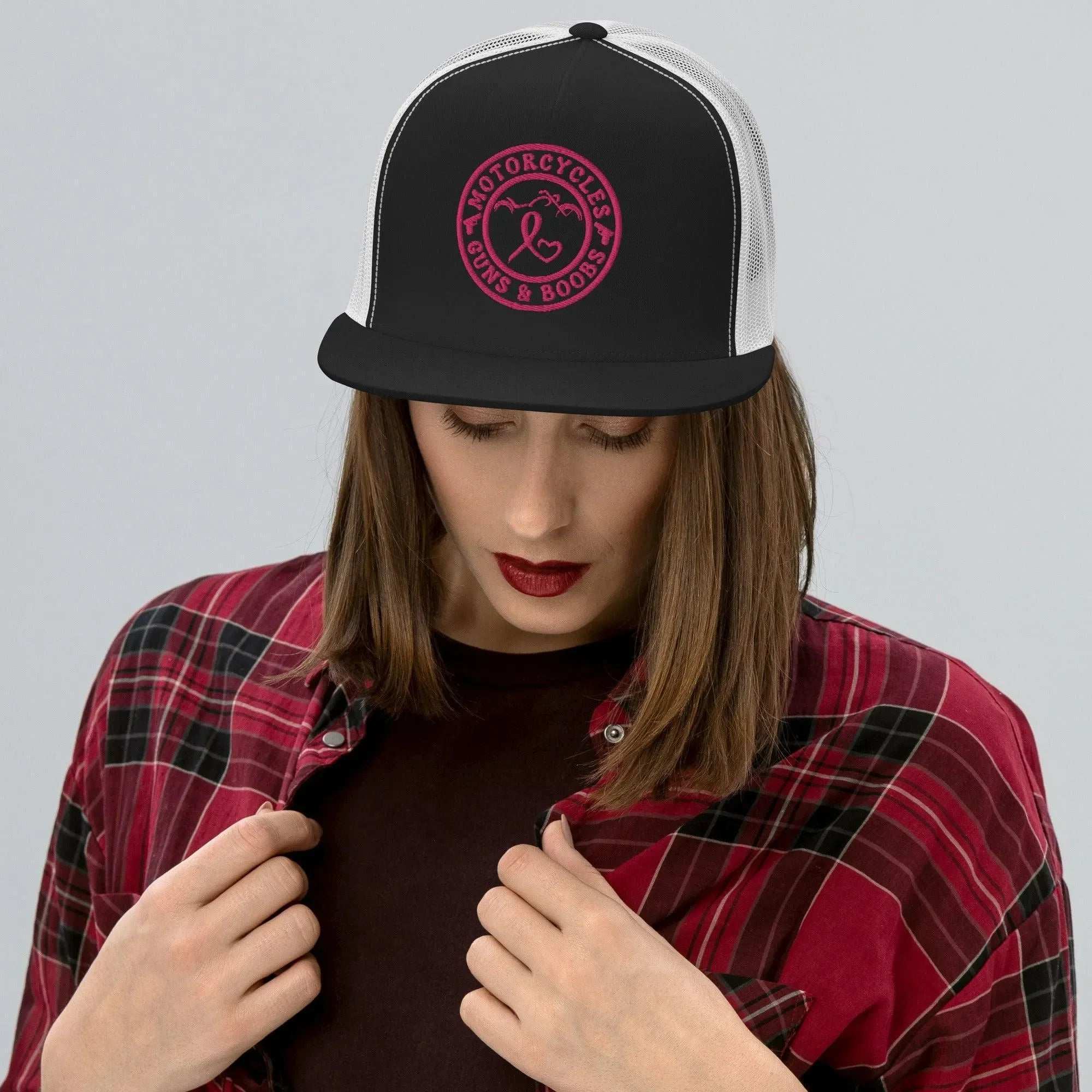 Motorcycles Guns & Boobs Trucker Cap -MGW Clothing
