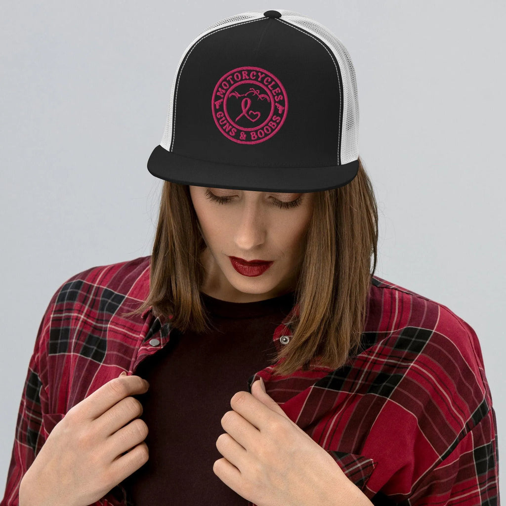 Motorcycles Guns & Boobs Trucker Cap -MGW Clothing