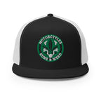 Motorcycles Guns And Weed Trucker Cap Round - MGW Clothing
