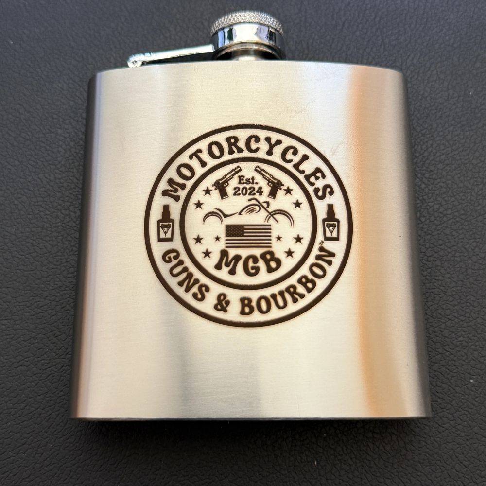 Motorcycles Guns And Bourbon Flask-MGW Clothing