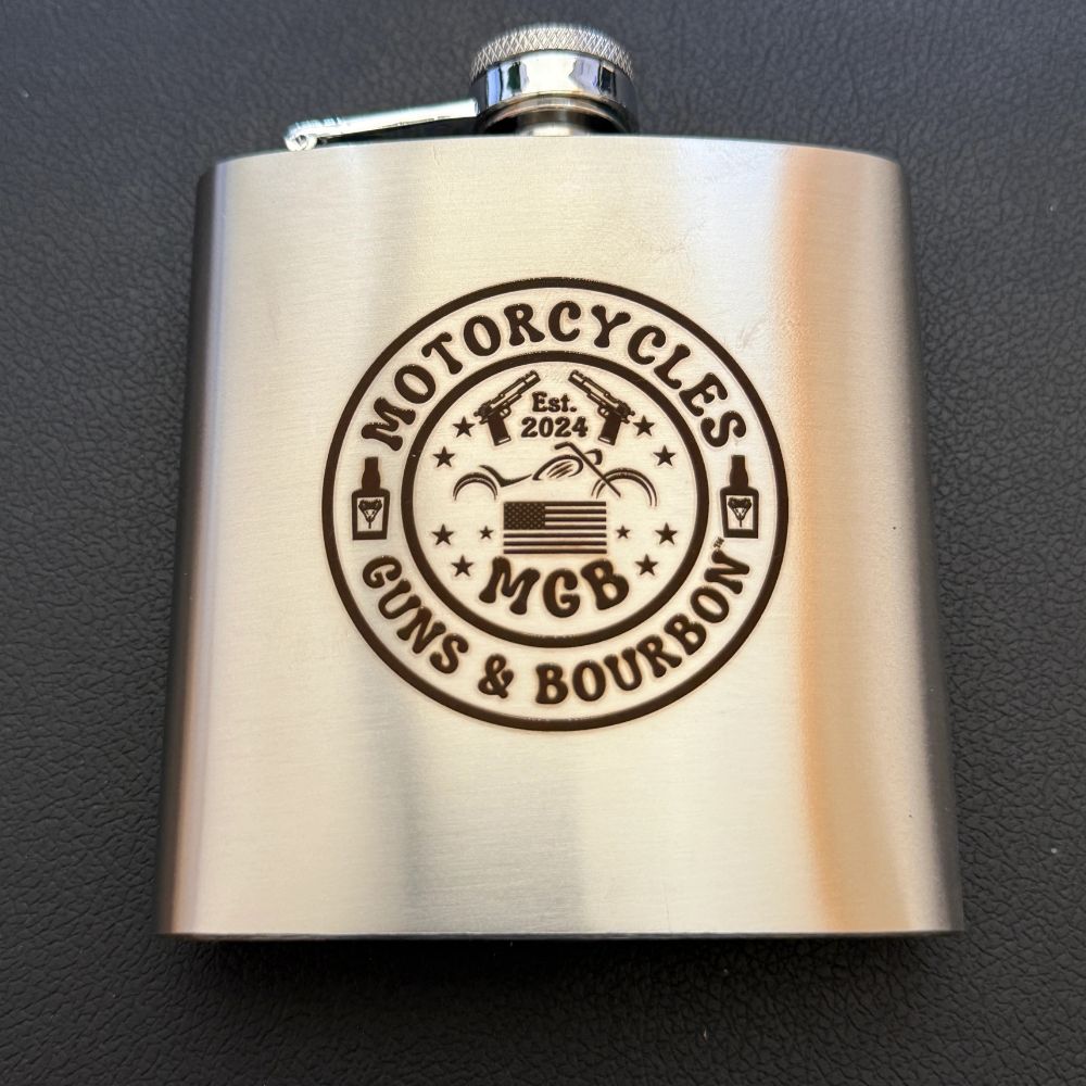 Motorcycles Guns And Bourbon Flask-MGW Clothing