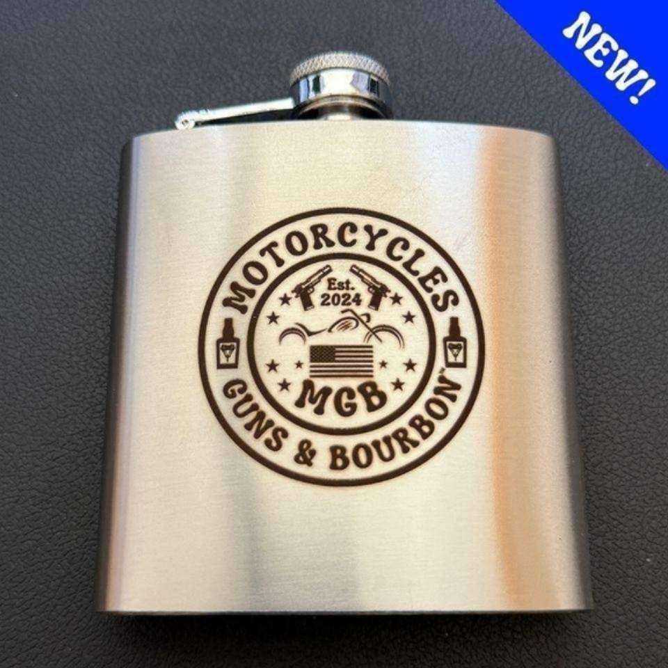 Motorcycles Guns And Bourbon Flask-MGW Clothing