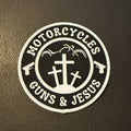 Motorcycles Guns And Jesus Patch - MGW Clothing