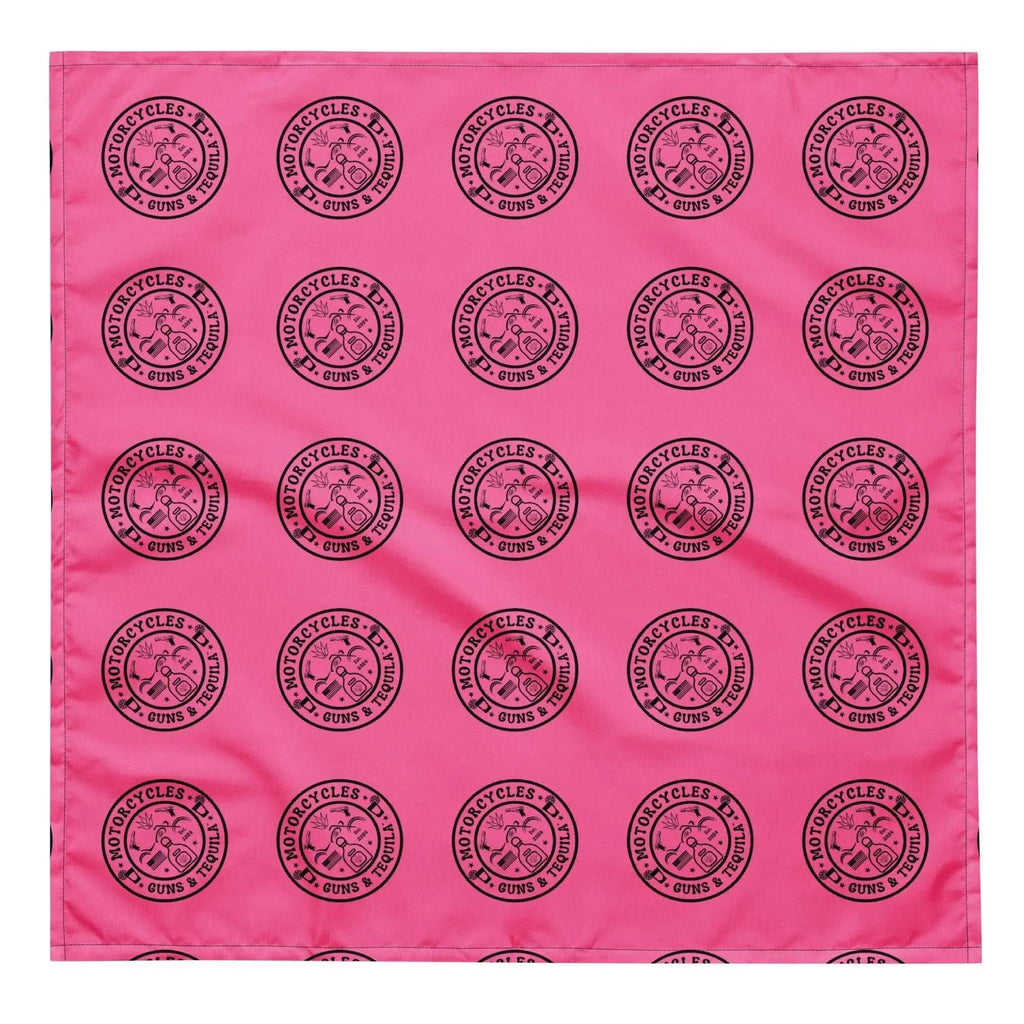 Motorcycles Guns & Tequila Pink bandana -MGW Clothing