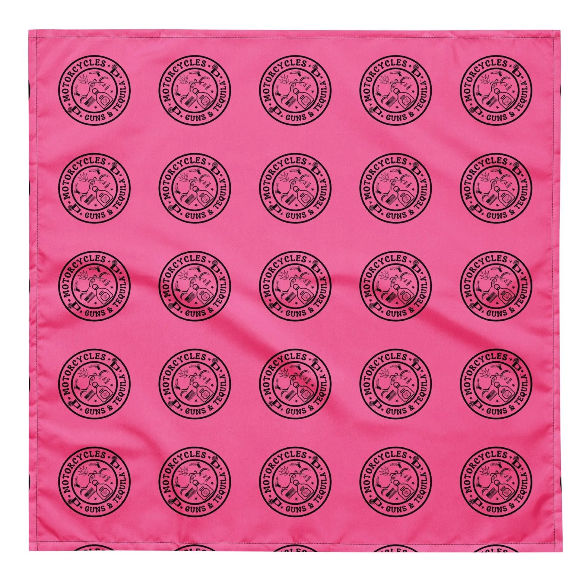 Motorcycles Guns & Tequila Pink bandana -MGW Clothing