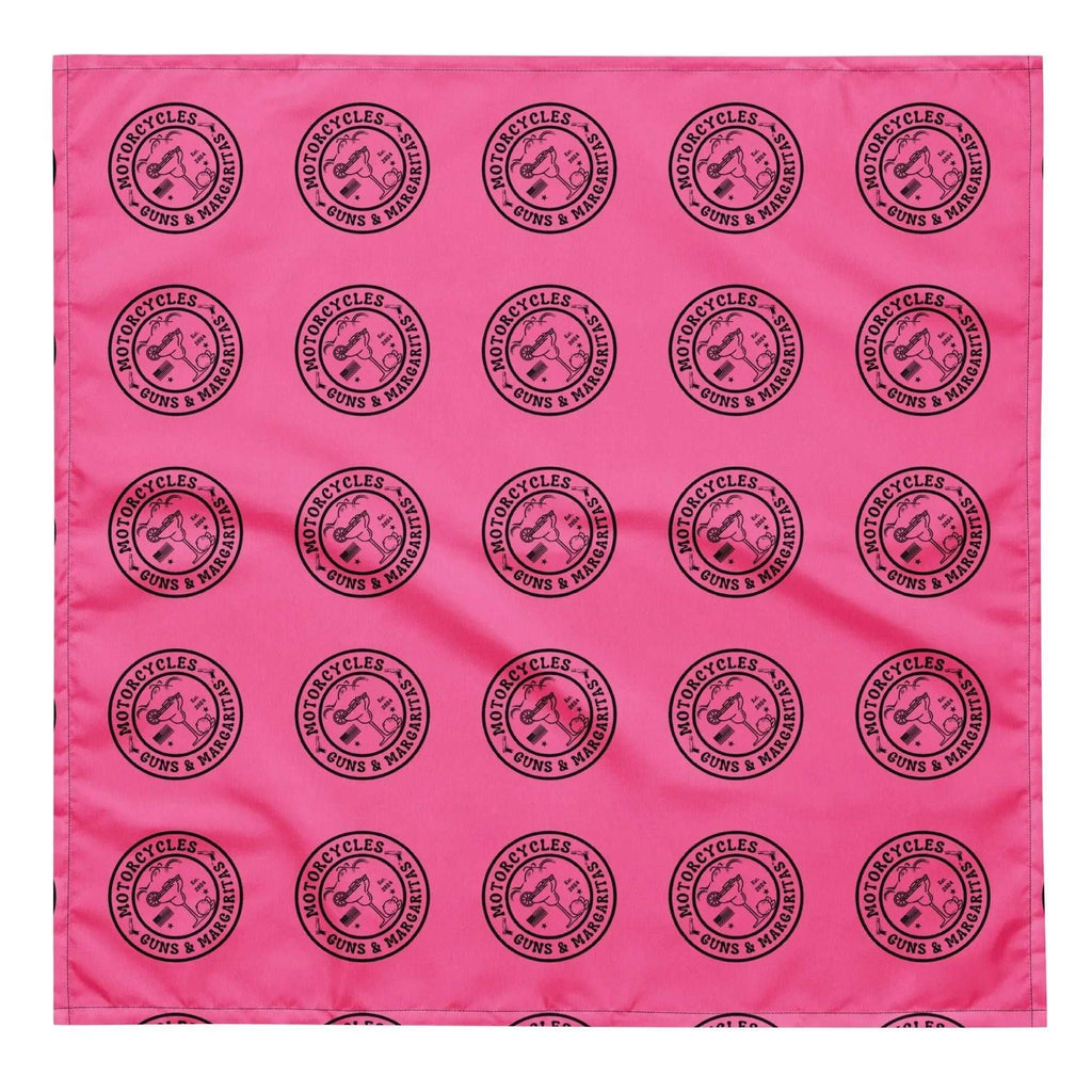 Motorcycles Guns & Margaritas Pink bandana -MGW Clothing
