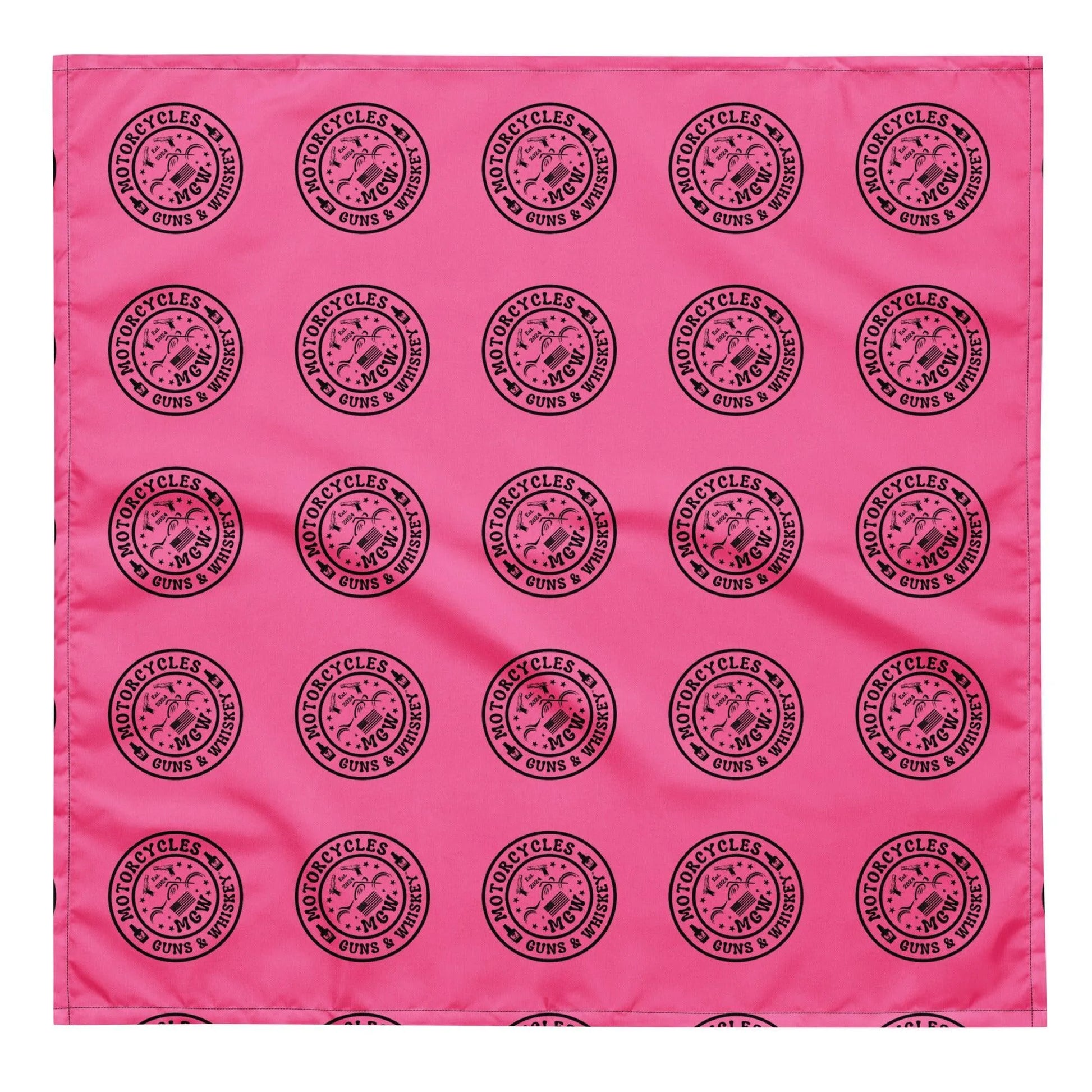 Motorcycles Guns & Whiskey Pink bandana -MGW Clothing