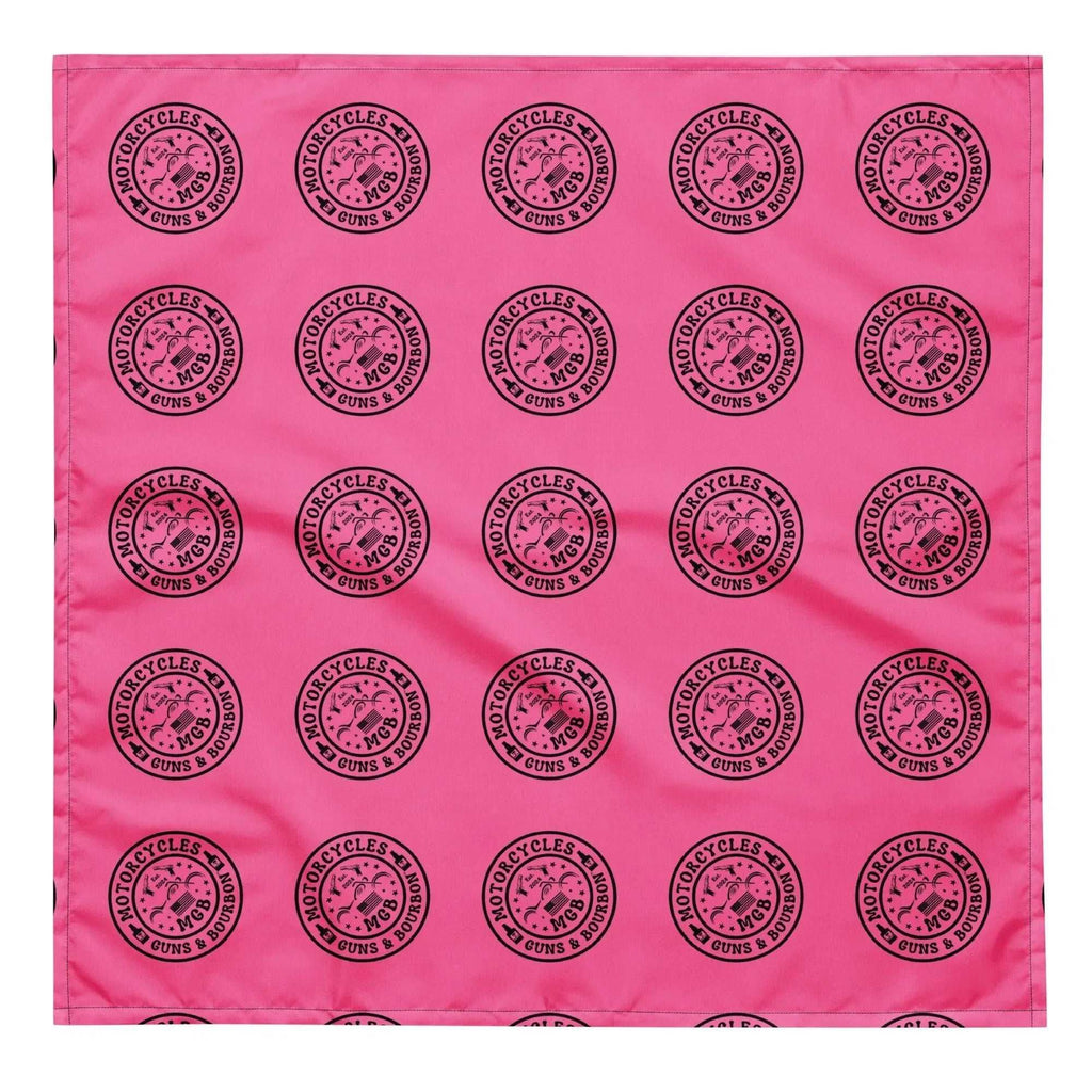 Motorcycles Guns & Bourbon Pink bandana -MGW Clothing