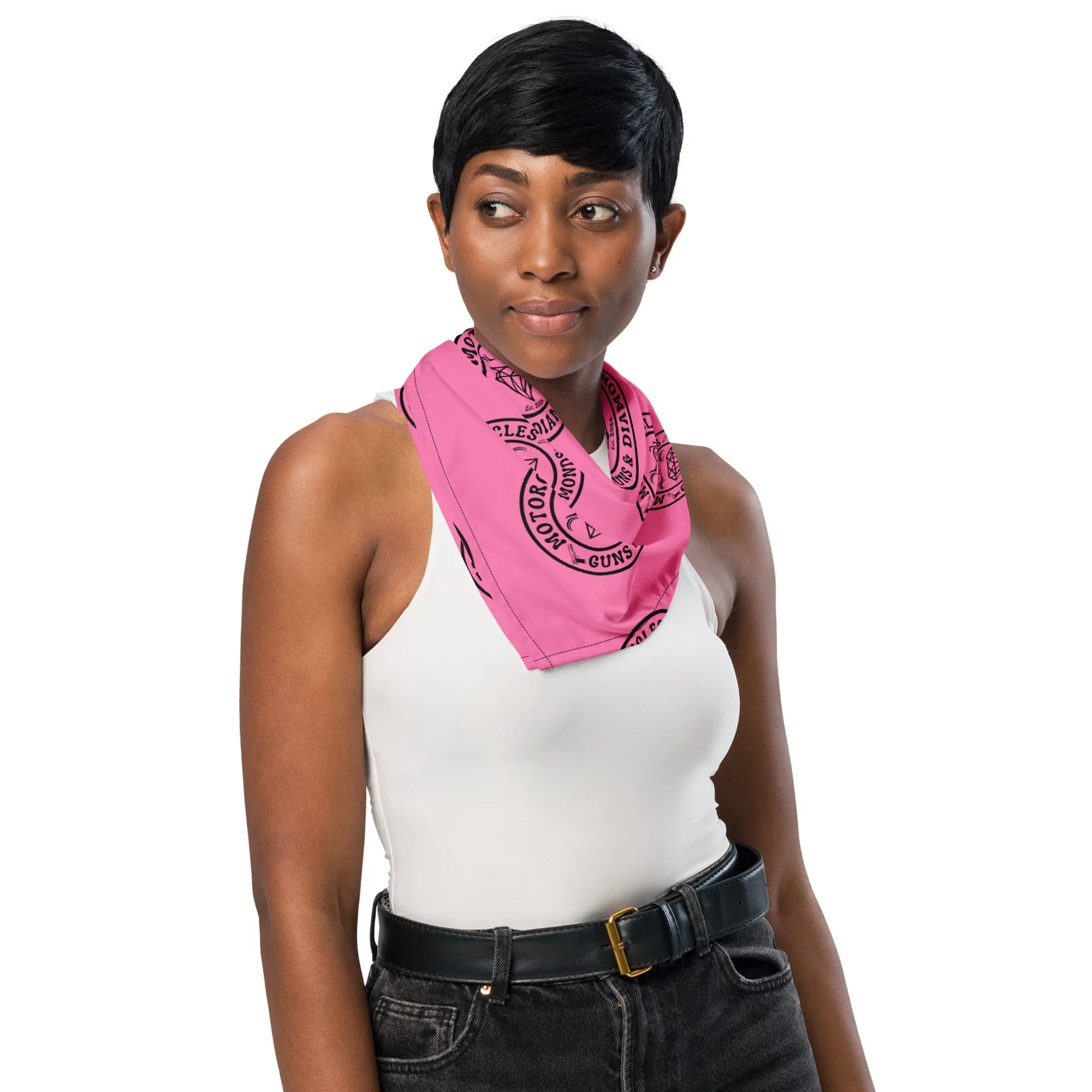 Diamonds Pink bandana -MGW Clothing