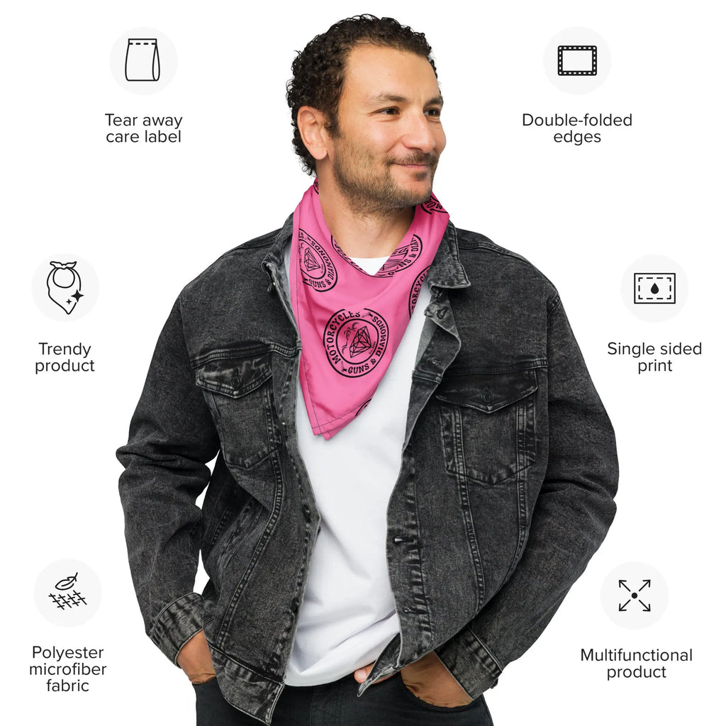 Diamonds Pink bandana -MGW Clothing