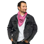 Motorcycles Guns And Diamonds Pink Bandana - MGW Clothing