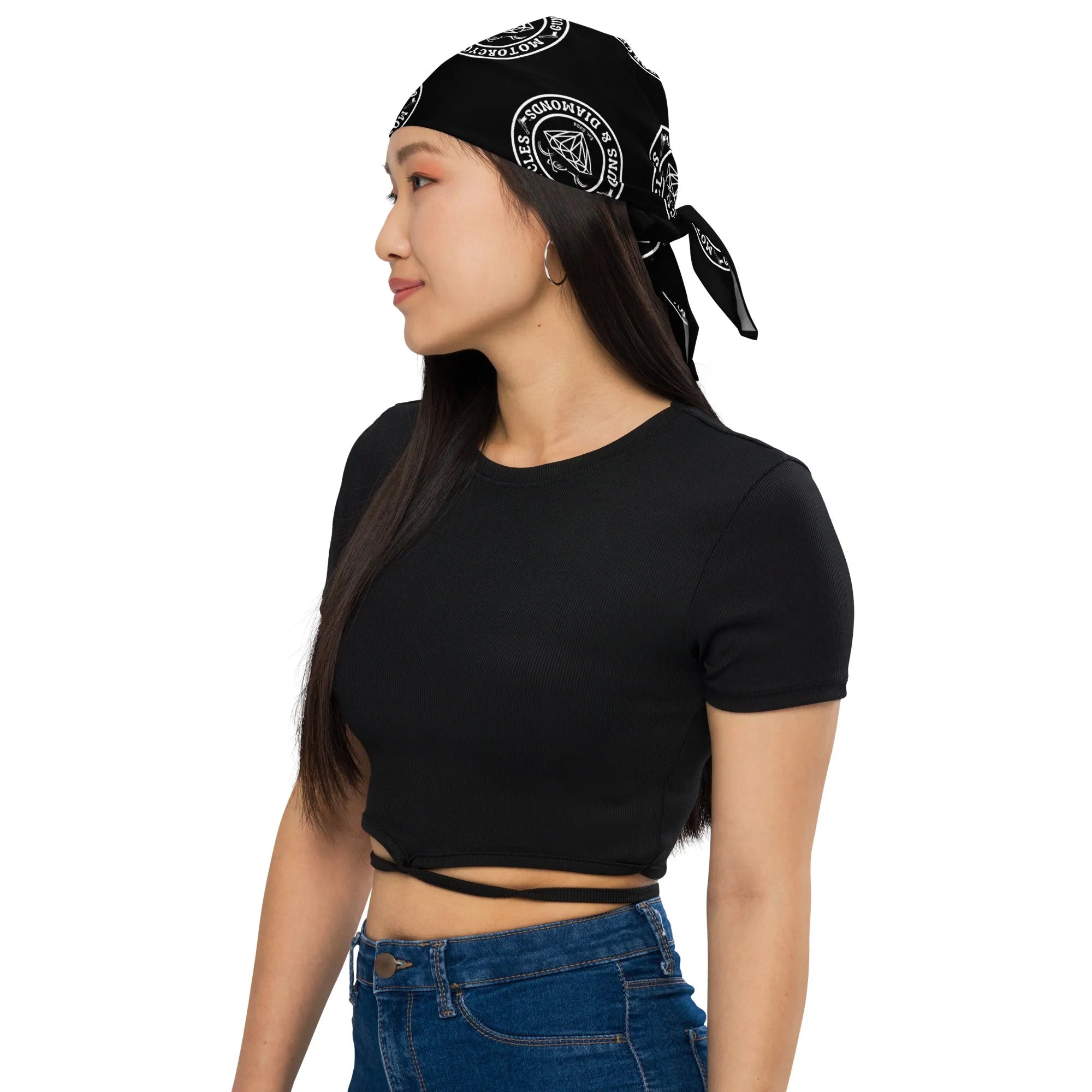 Diamonds Black bandana -MGW Clothing