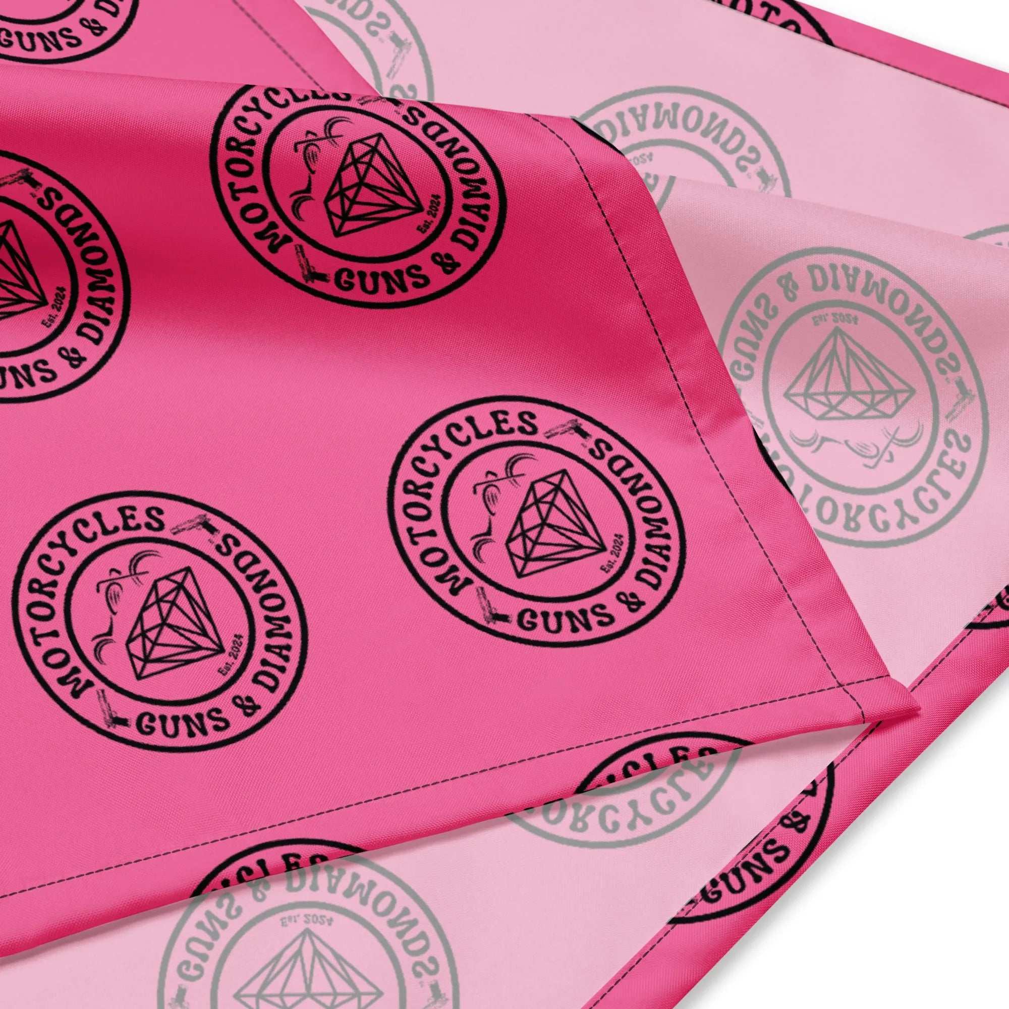 Diamonds Pink bandana -MGW Clothing