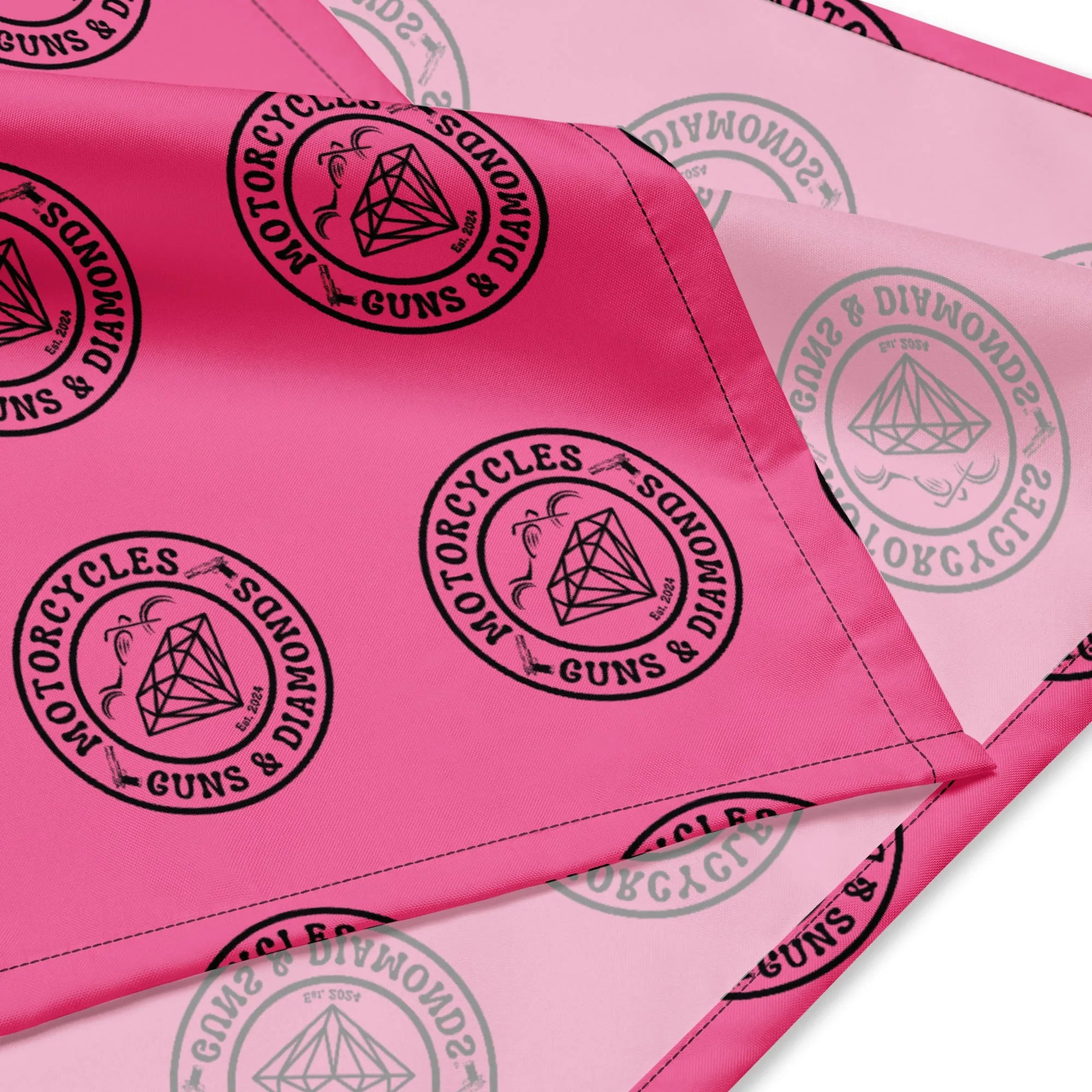 Diamonds Pink bandana -MGW Clothing