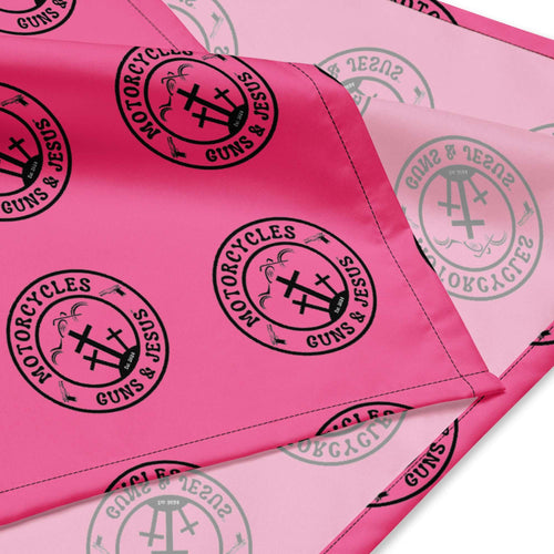Motorcycles Guns And Jesus Pink Bandana - MGW Clothing