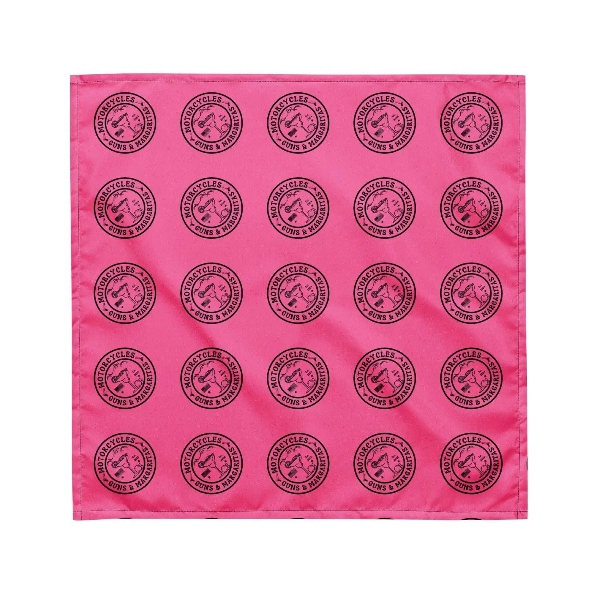 Motorcycles Guns & Margaritas Pink bandana -MGW Clothing