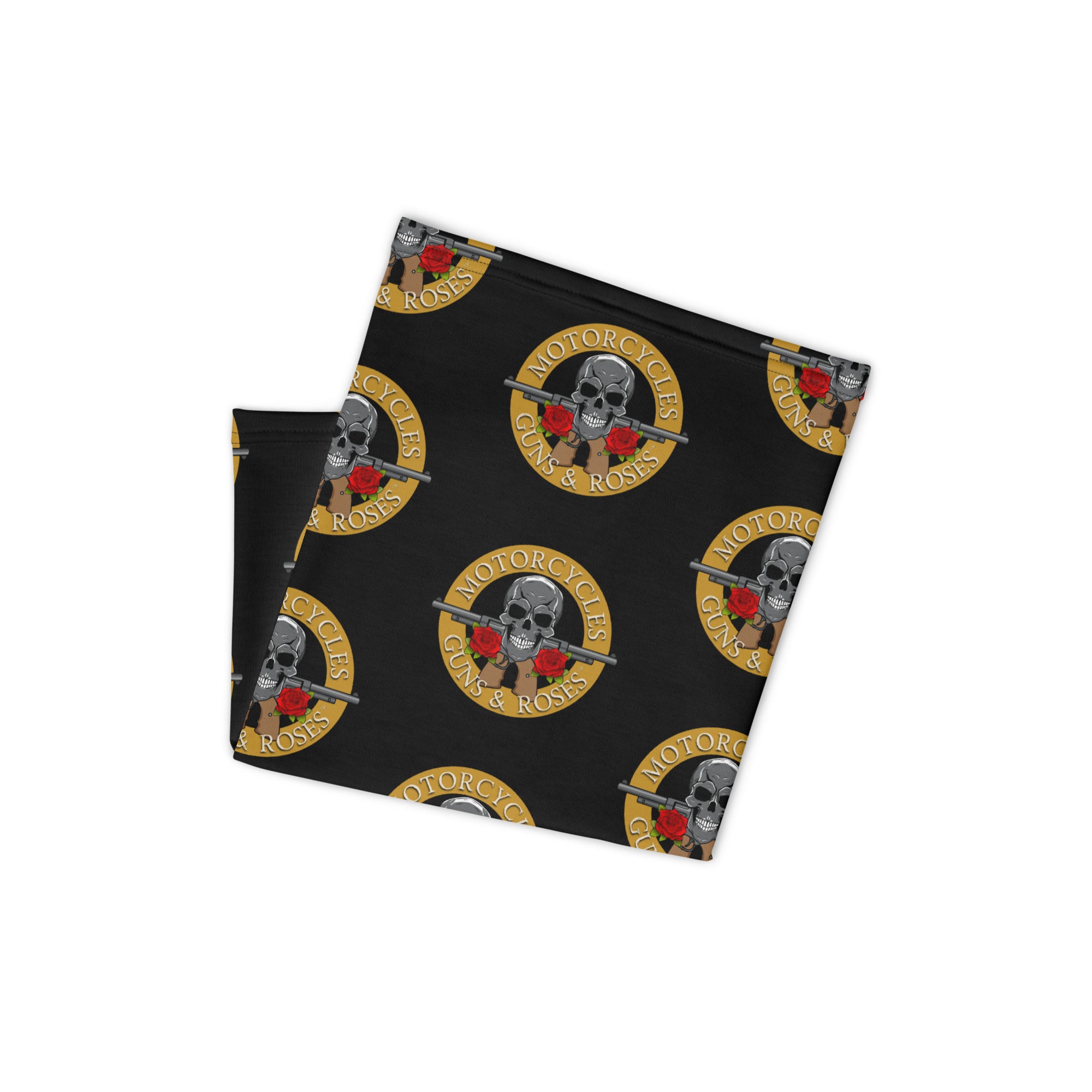 Motorcycles Guns And Roses Neck Gaiter-MGW Clothing