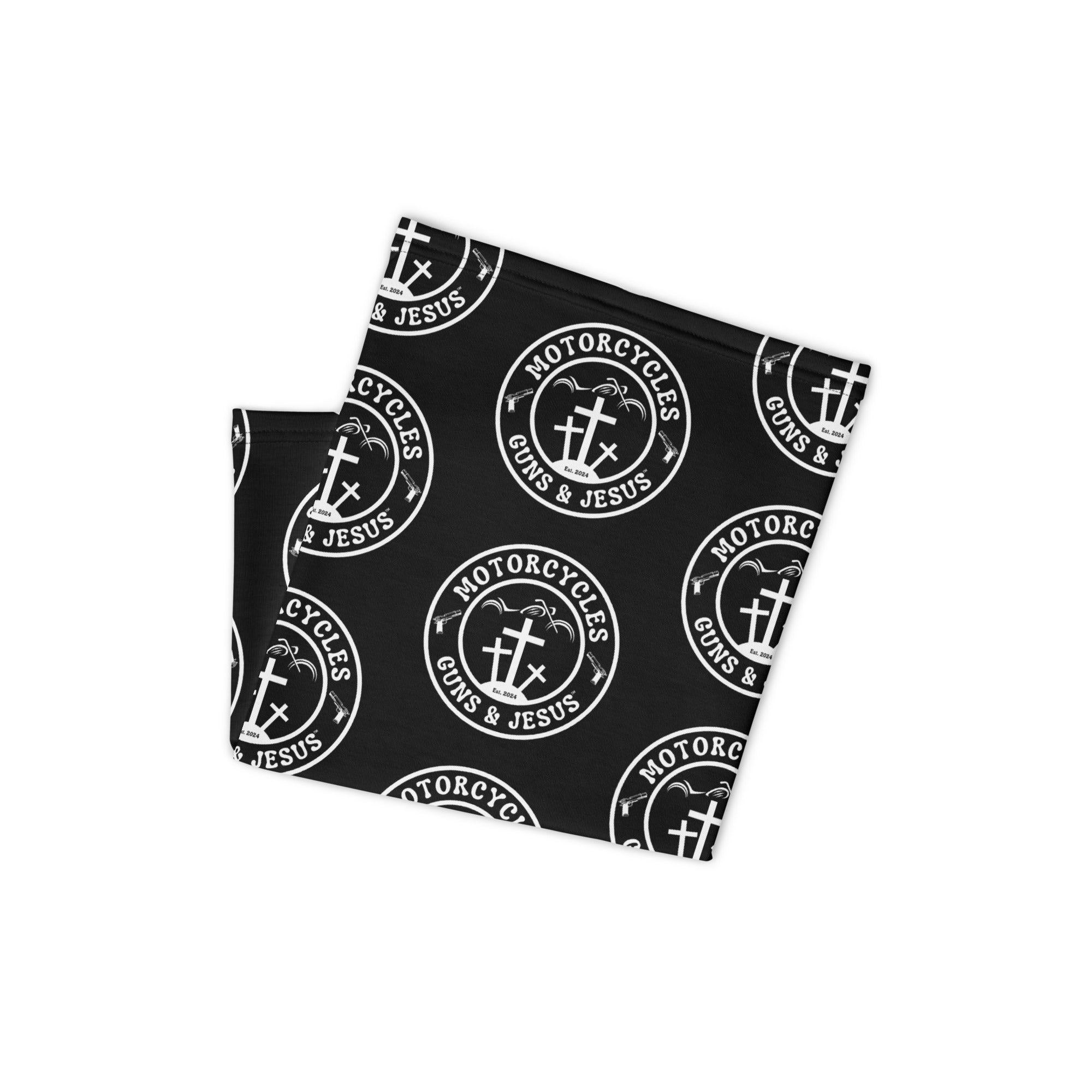 Motorcycles Guns And Jesus Neck Gaiter-MGW Clothing