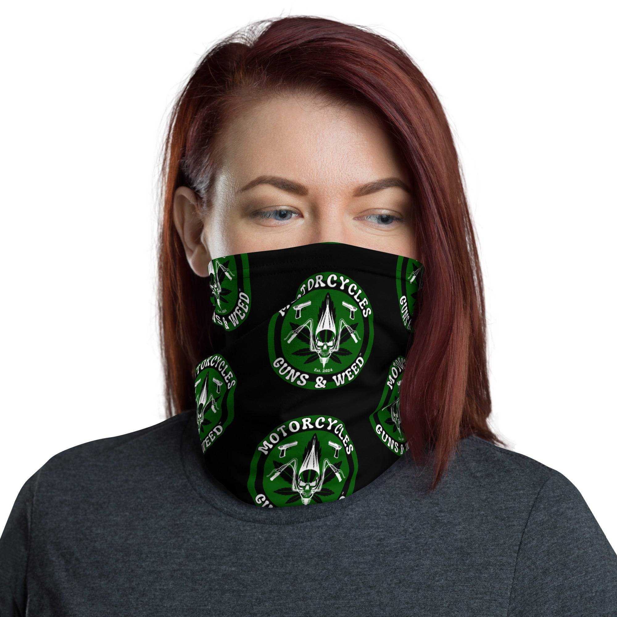 Motorcycles Guns And Weed Neck Gaiter-MGW Clothing