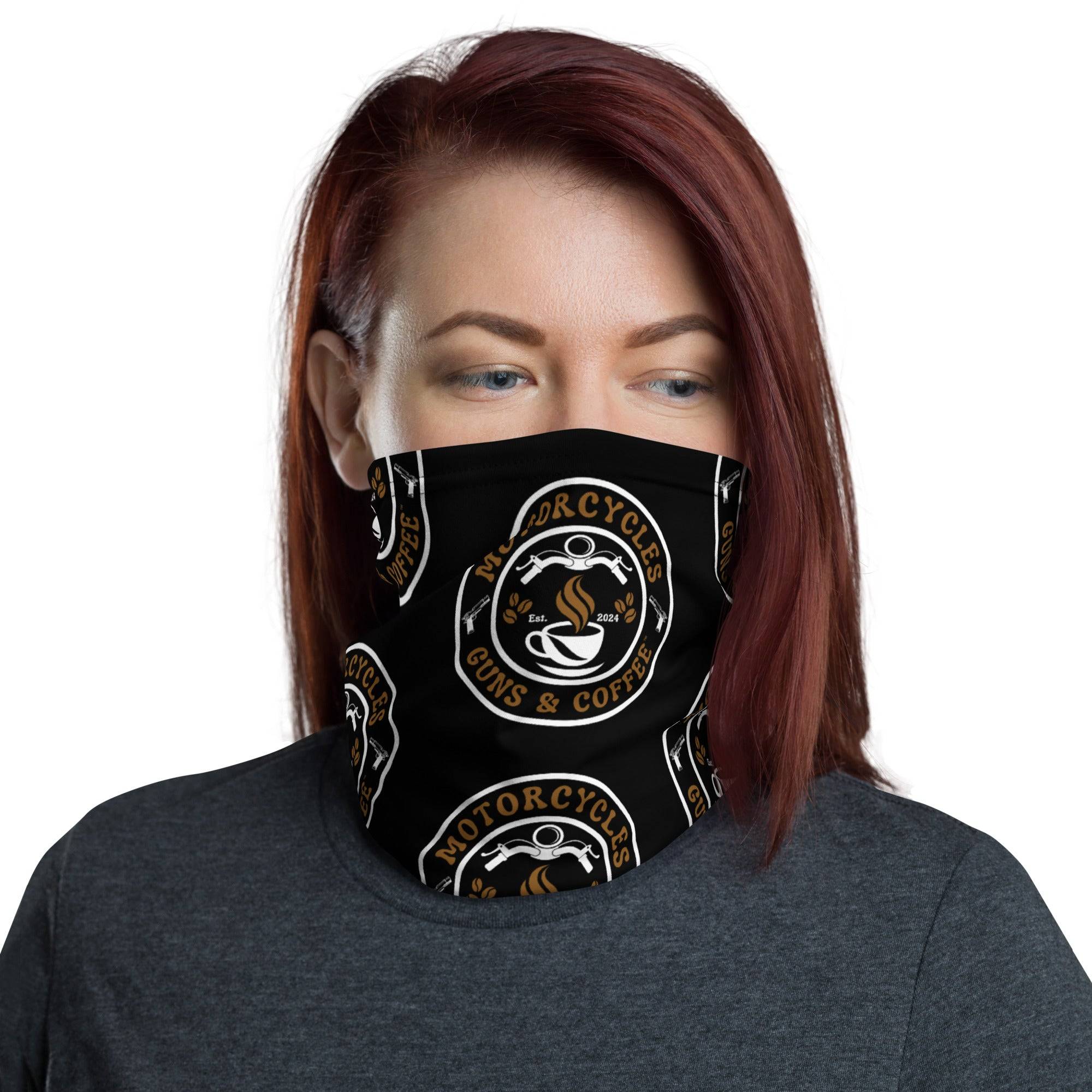 Motorcycles Guns And Coffee Neck Gaiter-MGW Clothing