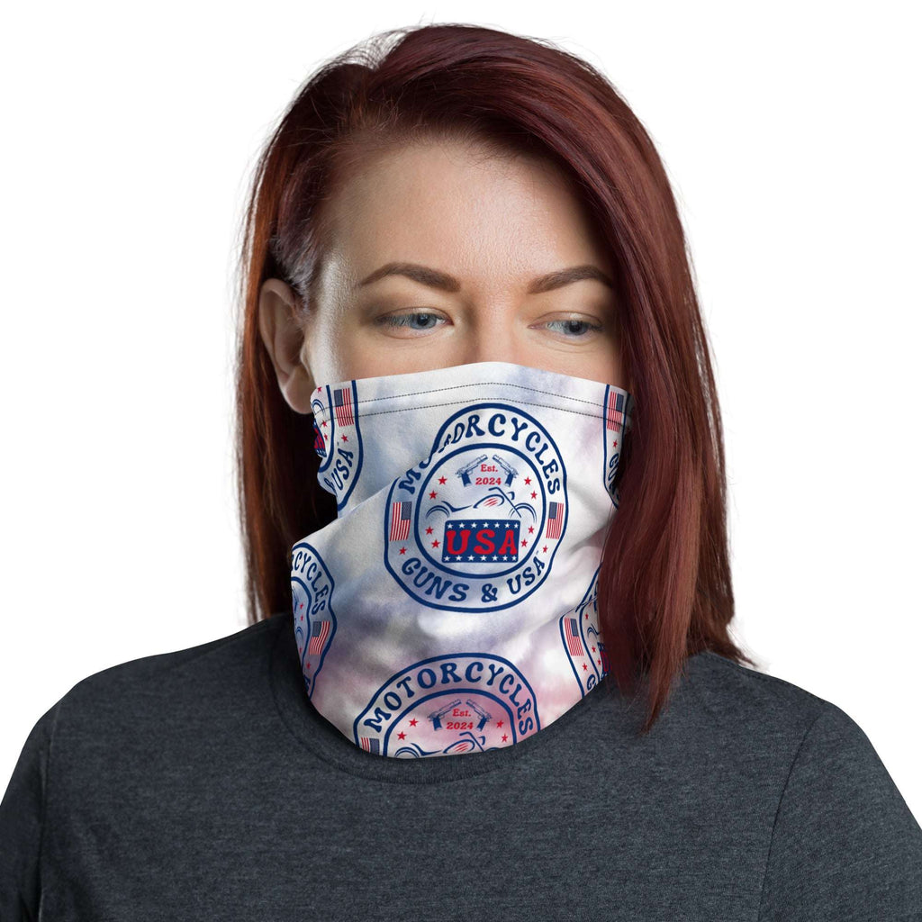 Motorcycles Guns And Usa Neck Gaiter-MGW Clothing