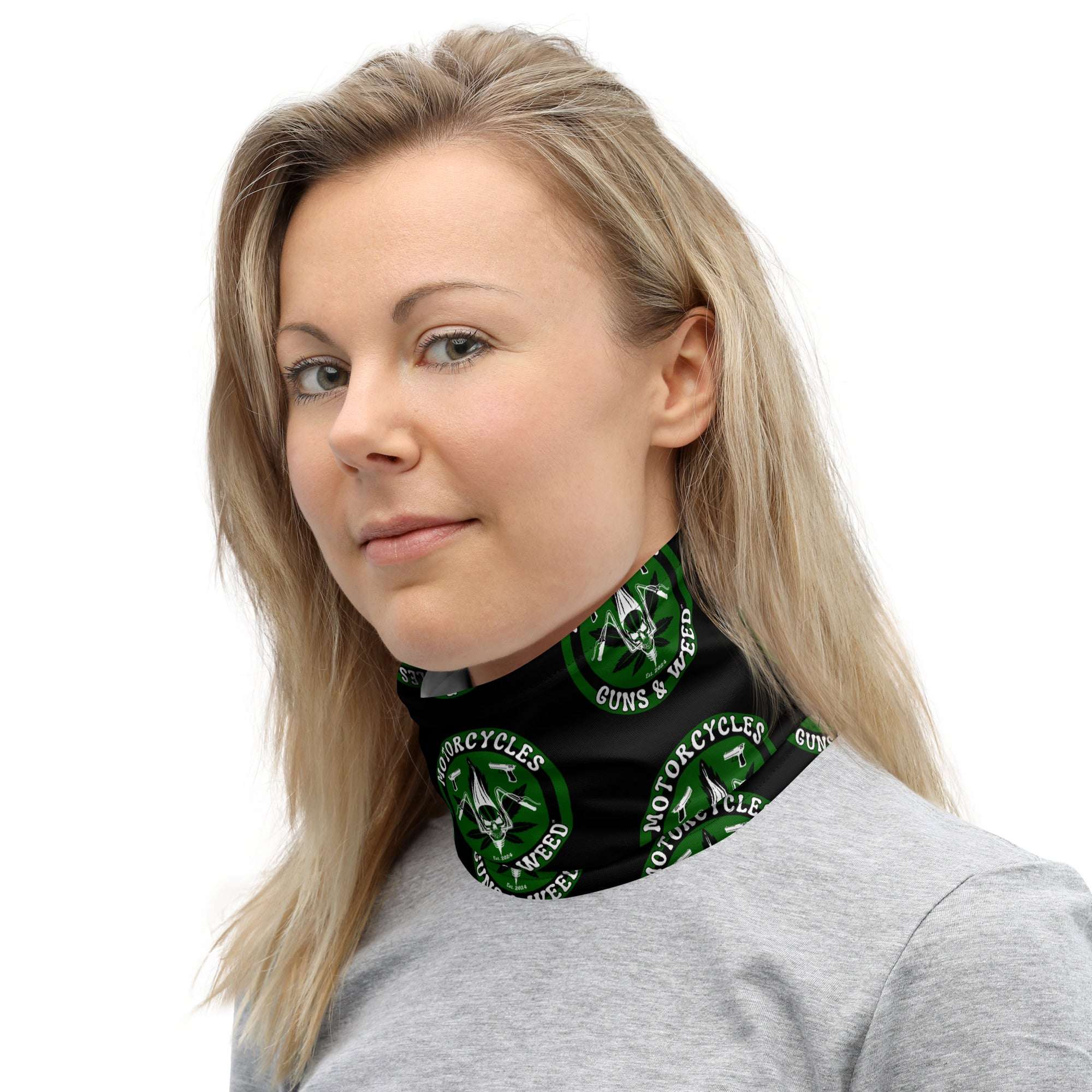 Motorcycles Guns And Weed Neck Gaiter-MGW Clothing