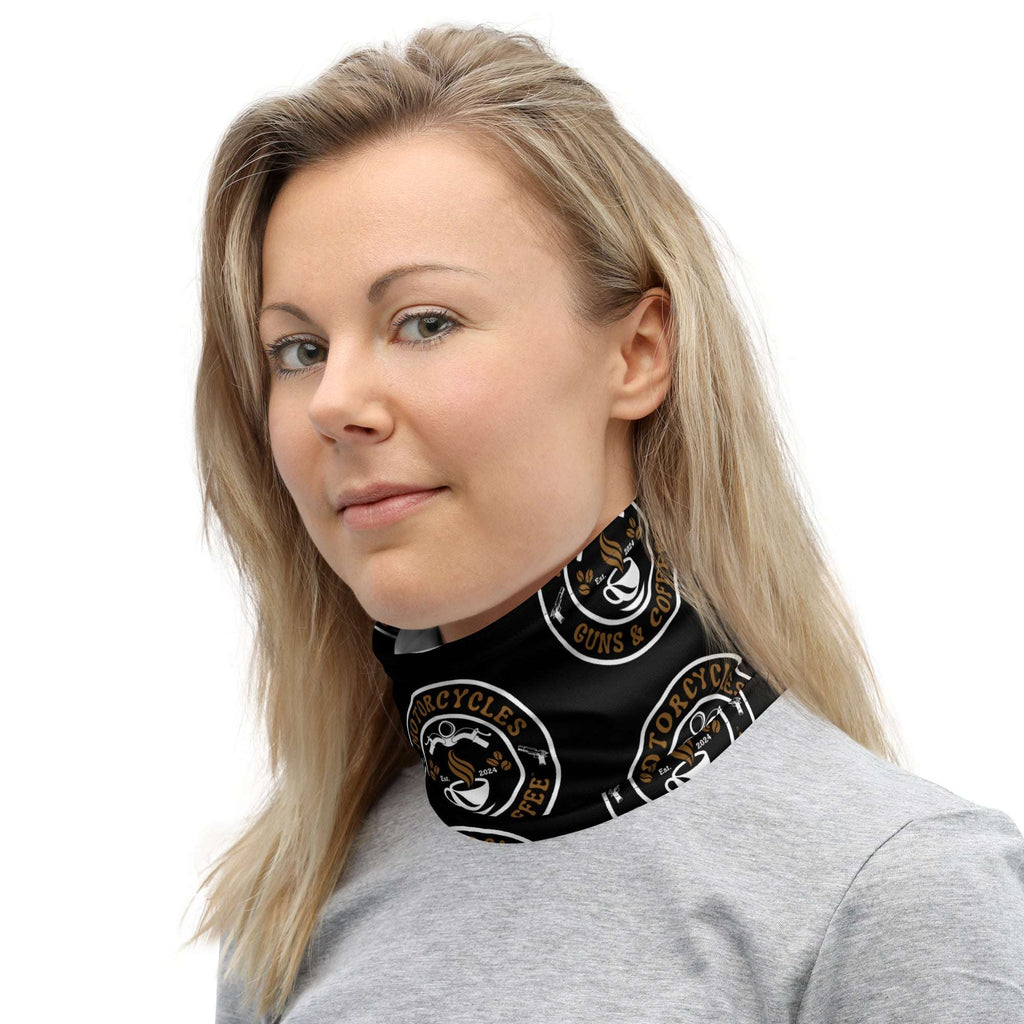 Motorcycles Guns And Coffee Neck Gaiter-MGW Clothing