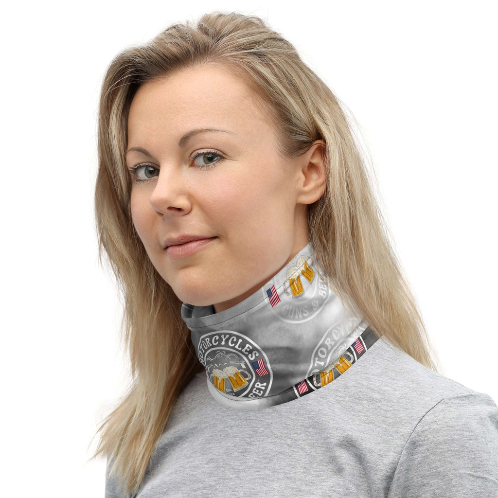 Motorcycles Guns And Beer Neck Gaiter-MGW Clothing