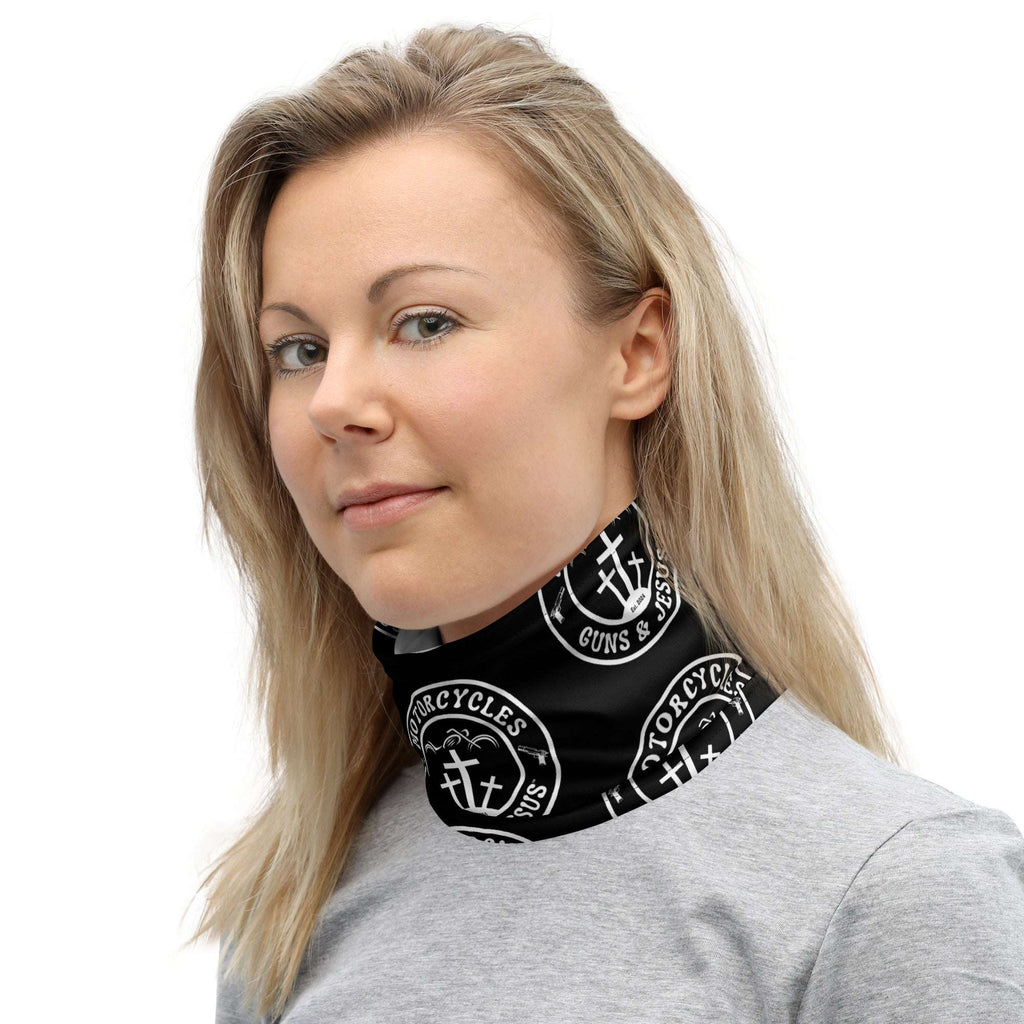 Motorcycles Guns And Jesus Neck Gaiter-MGW Clothing