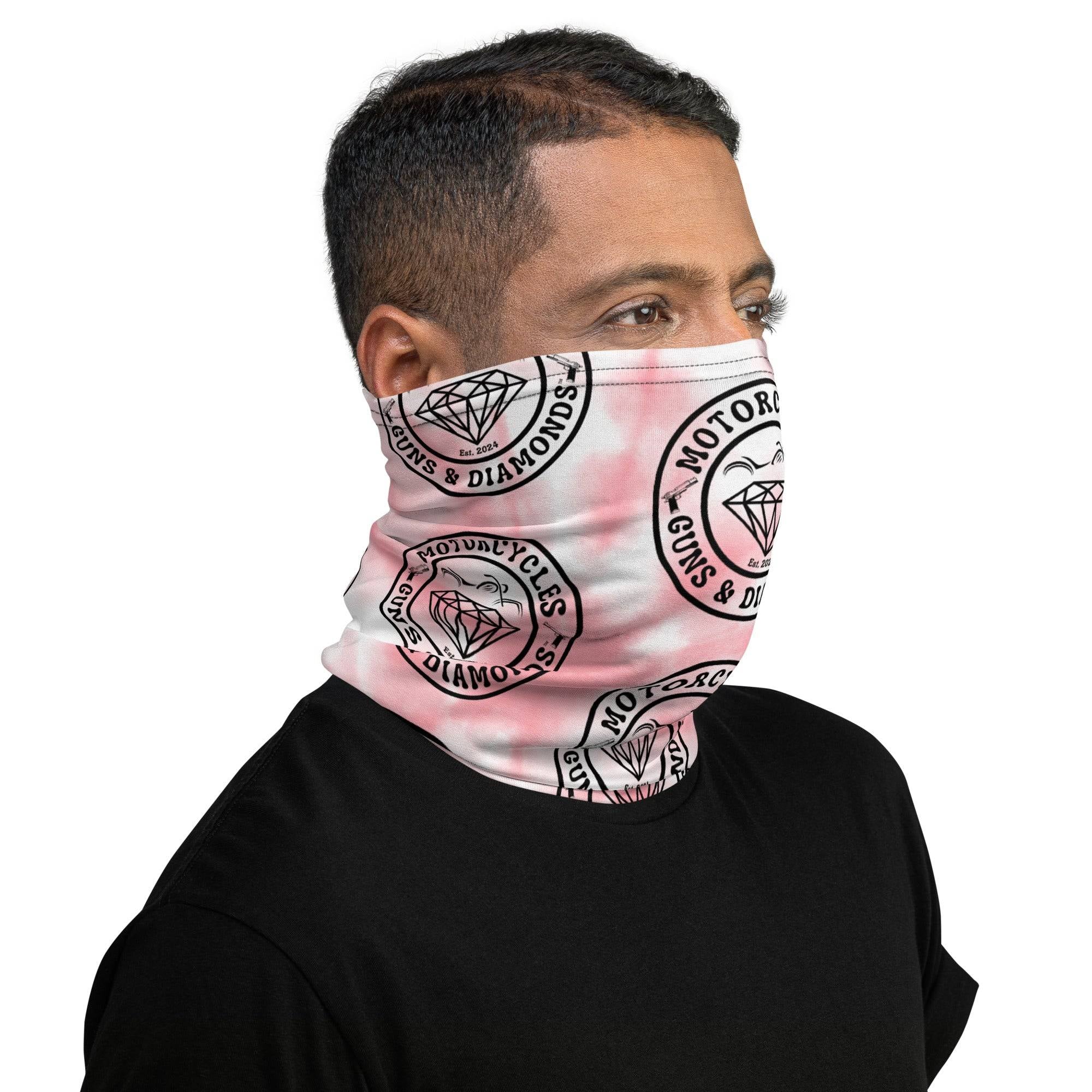 Motorcycles Guns And Diamonds Neck Gaiter-MGW Clothing