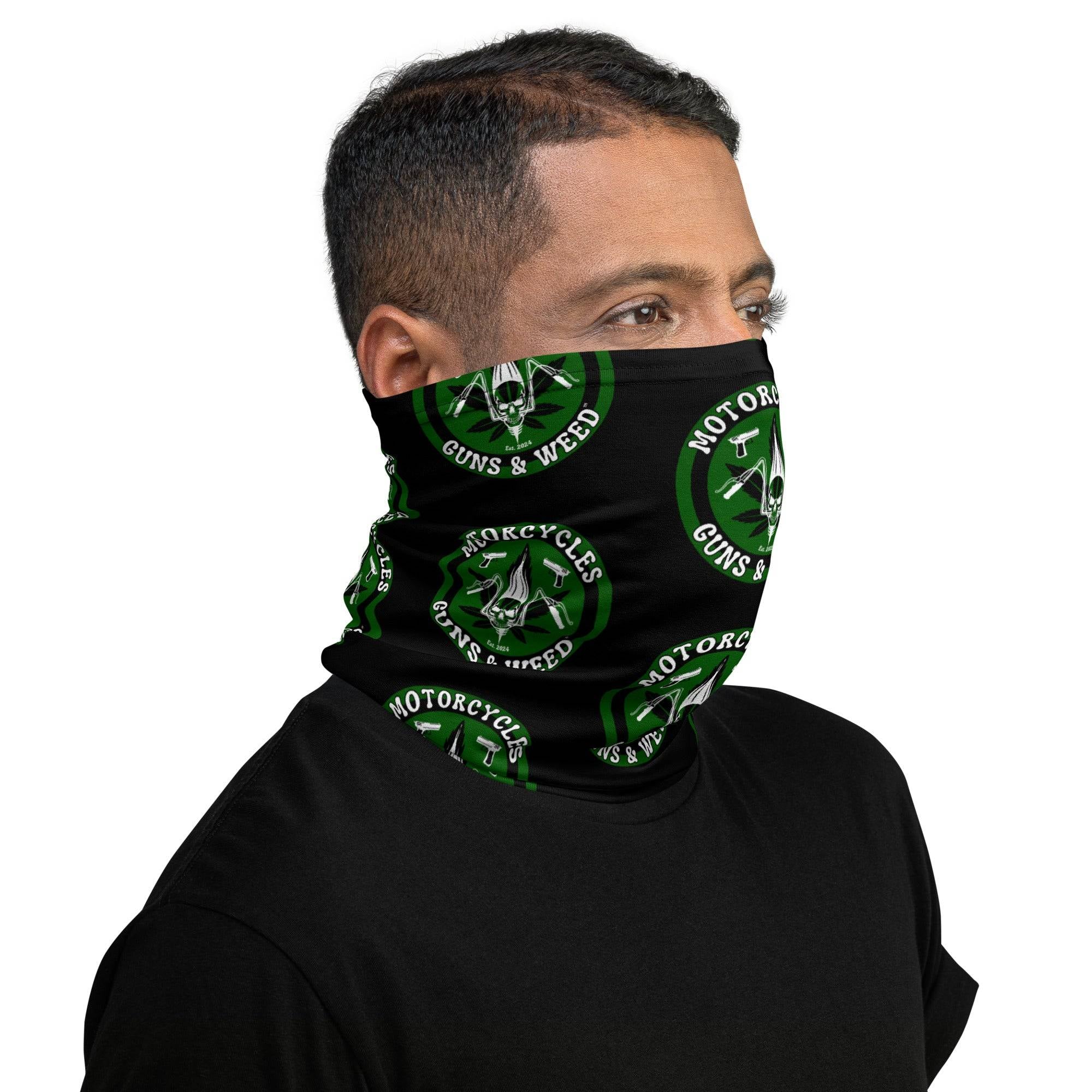 Motorcycles Guns And Weed Neck Gaiter-MGW Clothing