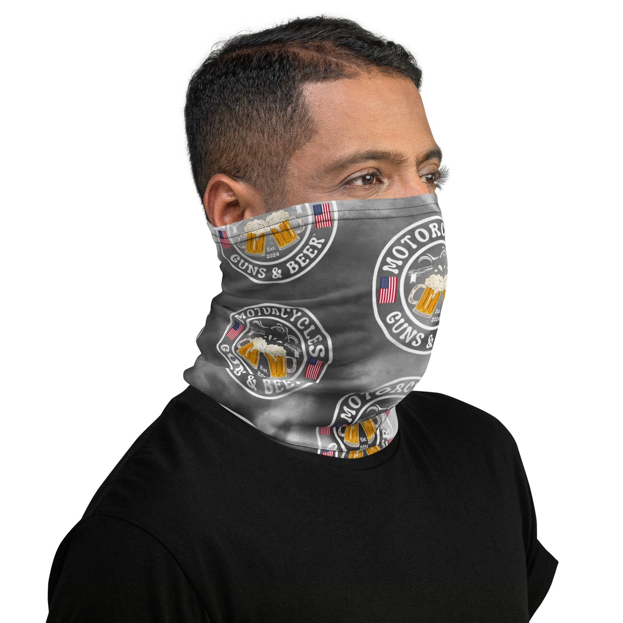 Motorcycles Guns And Beer Neck Gaiter-MGW Clothing