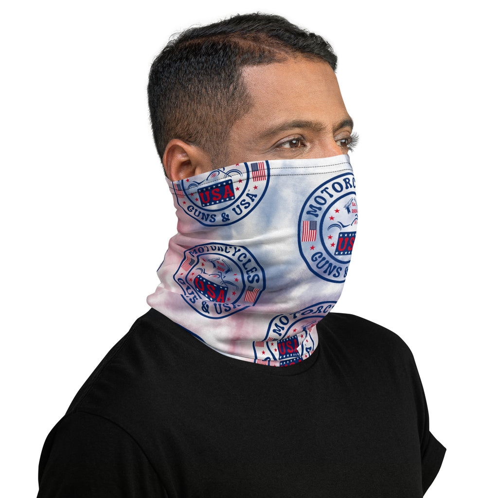 Motorcycles Guns And Usa Neck Gaiter-MGW Clothing