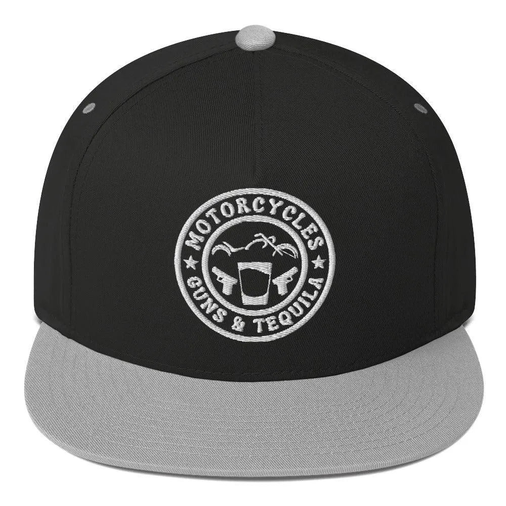 Motorcycles Guns & Tequila Flat Bill Cap -MGW Clothing