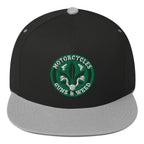 Motorcycles Guns And Weed Flat Bill Cap Round - MGW Clothing