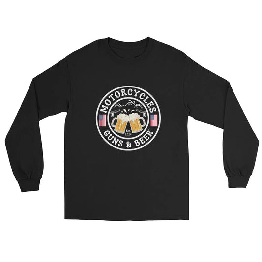 Motorcycles Guns & Beer Long Sleeve - Unisex - ShopMGW Clothing
