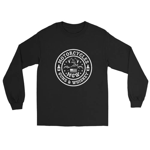 Motorcycles Guns And Whiskey Long Sleeve Shirt - MGW Clothing