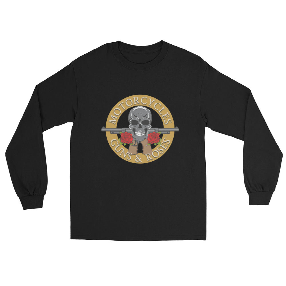 Motorcycles Guns And Roses Long Sleeve-MGW Clothing