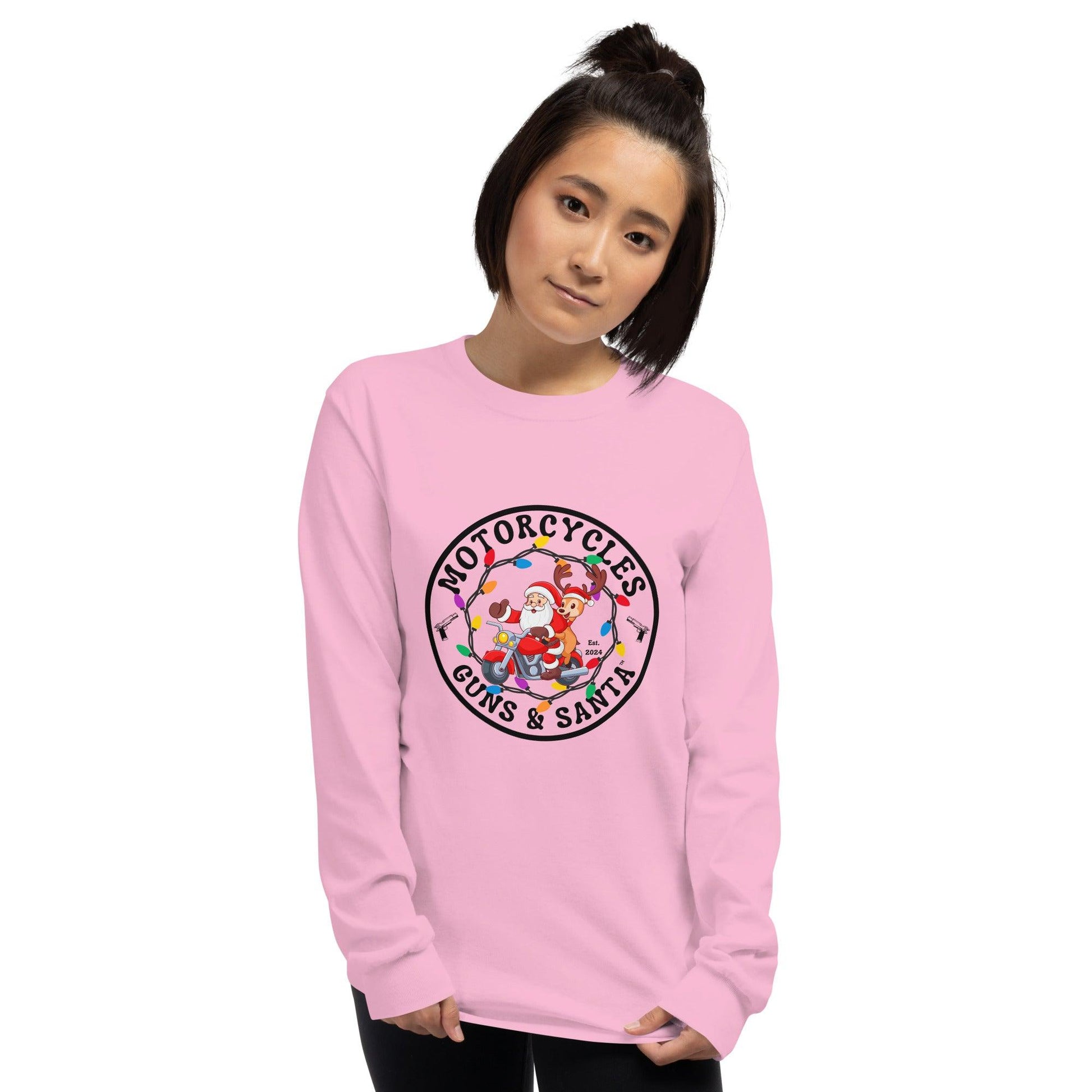 Motorcycles Guns & Santa Long Sleeve - Unisex -MGW Clothing