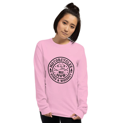 Motorcycles Guns & Whiskey Long Sleeve - Unisex - ShopMGW Clothing
