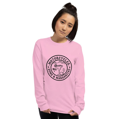 Motorcycles Guns & Margaritas Long Sleeve - Unisex - ShopMGW Clothing