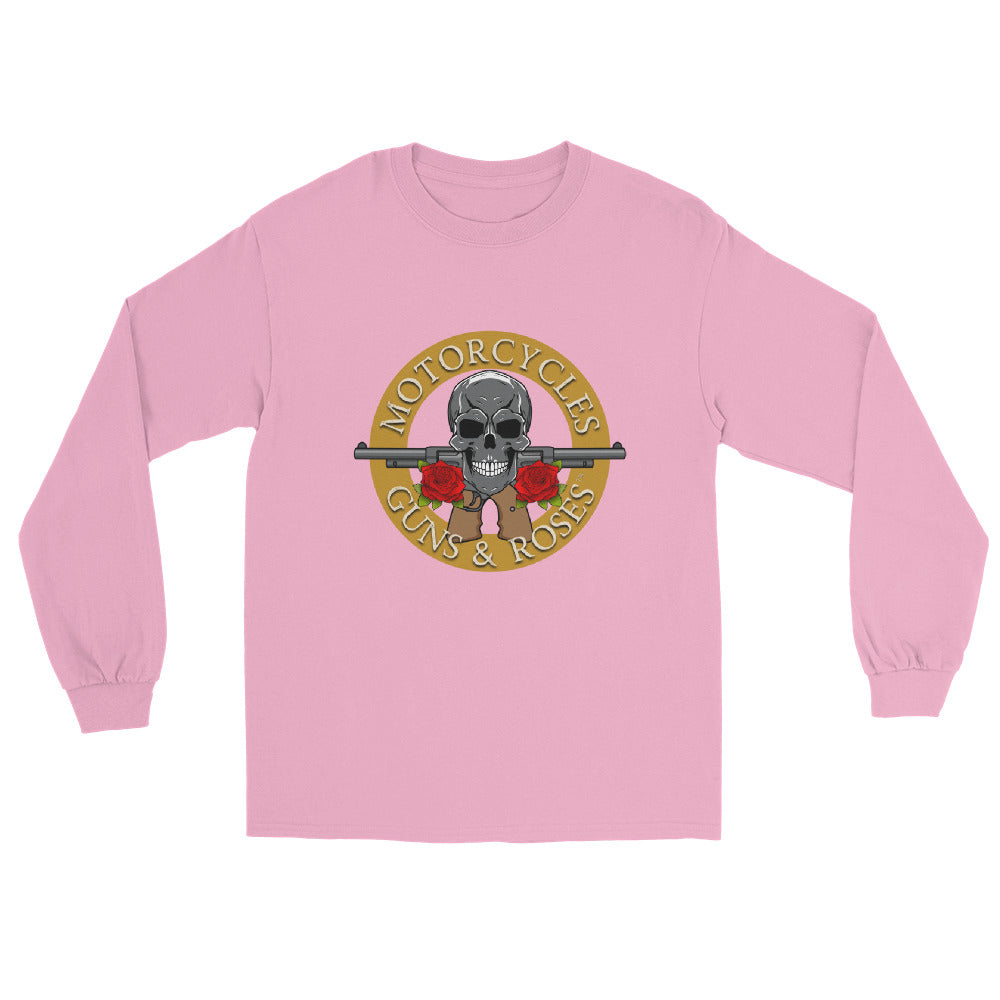 Motorcycles Guns And Roses Long Sleeve-MGW Clothing