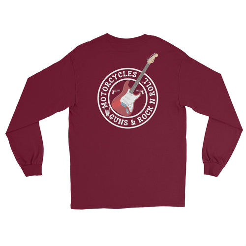 Motorcycles Guns And Rock N Roll Long Sleeve Shirt - MGW Clothing
