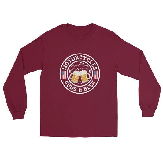Motorcycles Guns & Beer Long Sleeve - Unisex - ShopMGW Clothing