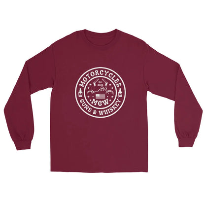 Motorcycles Guns & Whiskey Long Sleeve - Unisex - ShopMGW Clothing